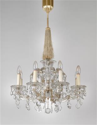 A glass chandelier, - Sklo, Porcelán