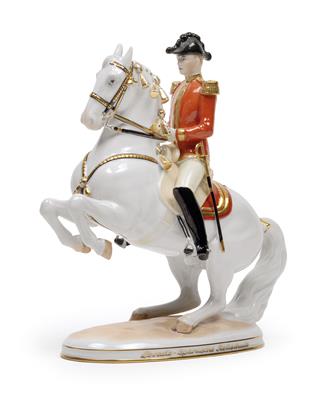 Levade with rider - Spanish Riding School, Imperial Palace Vienna, - Sklo, Porcelán