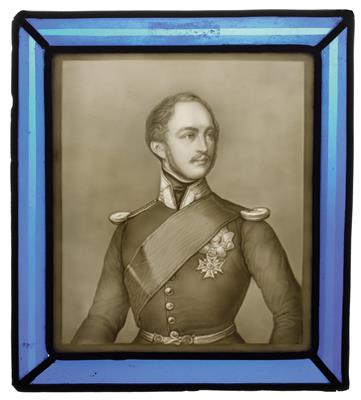 Lithophane "King Max of Bavaria", - Glass and porcelain