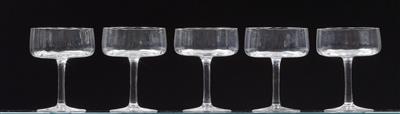 Lobmeyr champagne glasses, - Sklo, Porcelán