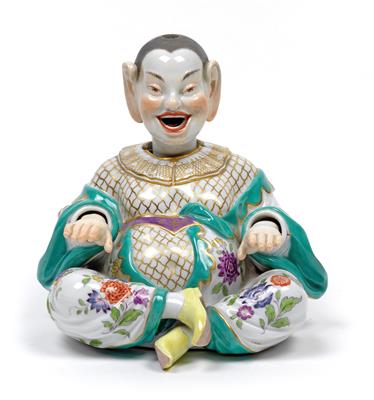 A rocking ‘pagoda’ figure, - Vetri e porcellane