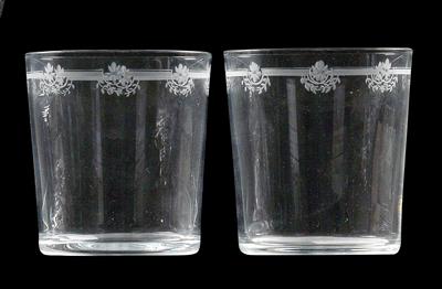 Lobmeyr whisky glasses, - Vetri e porcellane