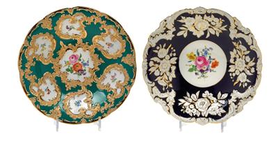 A pair of ornamental bowls, - Vetri e porcellane