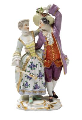 A dancing couple, - Vetri e porcellane