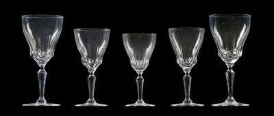 Val St. Lambert glasses, - Glass and porcelain