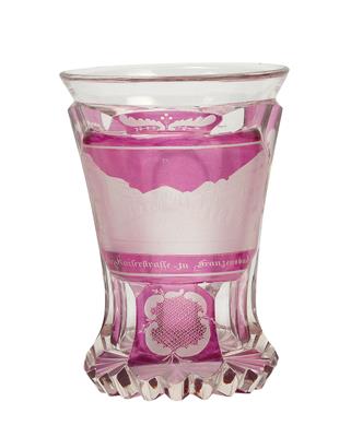 A veduta cup - "Die Kaiserstraße zu Franzensbad", - Sklo, Porcelán