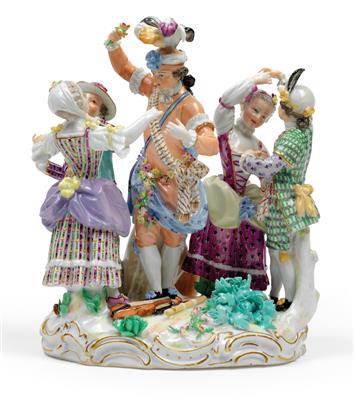 The dancing master - "Der Tanzmeister", - Glass and porcelain