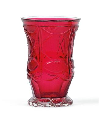 A footed cup, - Sklo, Porcelán