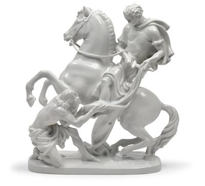 A figure of St Michael, - Sklo, Porcelán