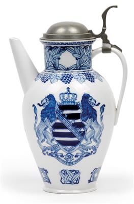 Jubiläums-Krug 1710-1910 mit Zinnmontierung, - Glas und Porzellan