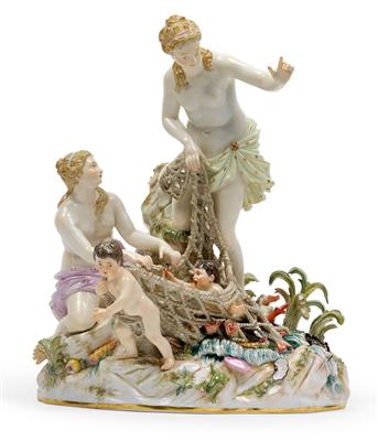 "The Catch of the Triton", - Sklo, Porcelán