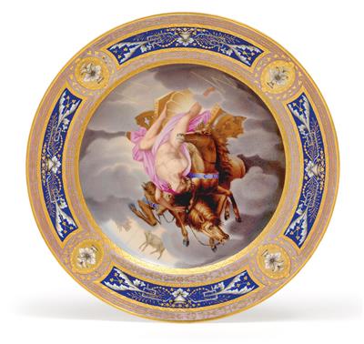 "Phaeton" - A pictorial plate, - Sklo, Porcelán