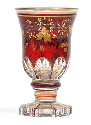 A goblet, - Vetri e porcellane