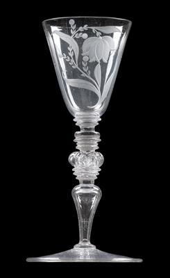 A Baroque goblet, - Sklo, Porcelán