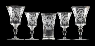 A Lobmeyr set of glasses, - Sklo, Porcelán