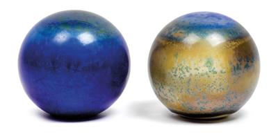 Olaf Fieber – artist’s spheres with crystalline glazes, - Glass and porcelain