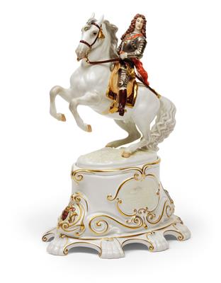 Prince Eugene of Savoy-Carignan (Paris 1663-1736 Vienna), Austrian general and statesman, An equestrian monument with base, - Glass and porcelain