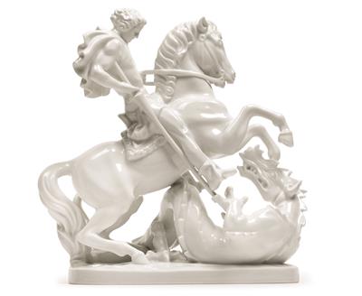 Saint Georg the dragon slayer, - Glass and porcelain