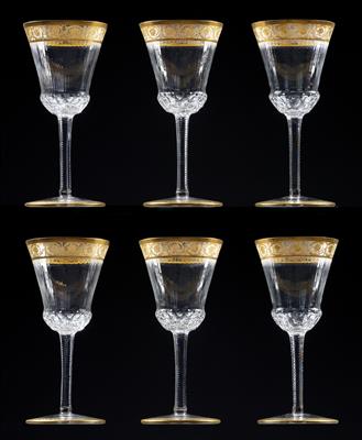 St. Louis magnum goblets, - Vetri e porcellane