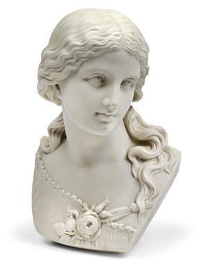 "Die Liebe" - A bust personifying "Love", - Sklo a Porcelán