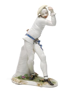 Arlequin, from the "commedia dell' arte," - Sklo a Porcelán