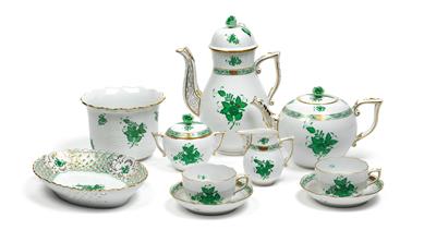 A coffee- and tea service, - Glass and Porcelain