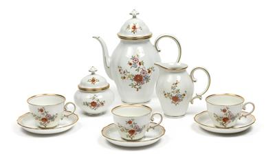 A coffee service, - Vetri e porcellane