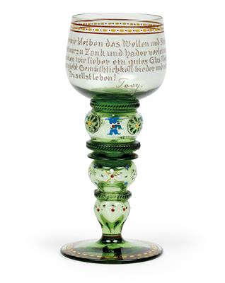 Lobmeyr – A goblet with dedication, - Vetri e porcellane
