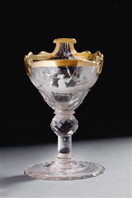 An ambrosia bowl ornamented with chinoiserie, - Vetri e porcellane