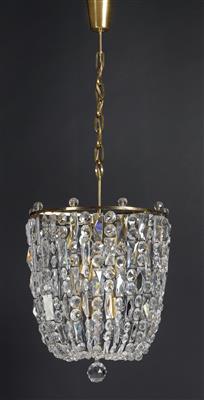 A basket chandelier by E. Bakalowits, - Vetri e porcellane