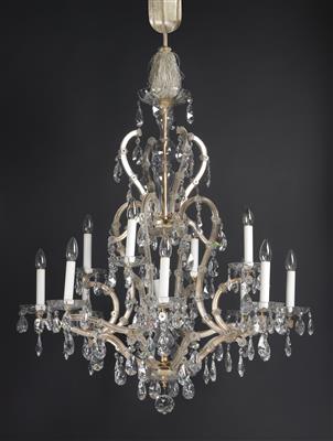 A glass chandelier in “Maria Theresa” style, - Vetri e porcellane