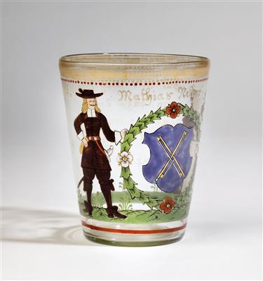 Mathias  &  Nether Becher datiert 1639, - Glas und Porzellan