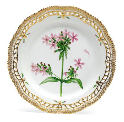 A "Flora Danica" platter "Saponaria officinalis L.", - Sklo a Porcelán