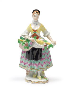 A vegetable vendor, - Glass and Porcelain