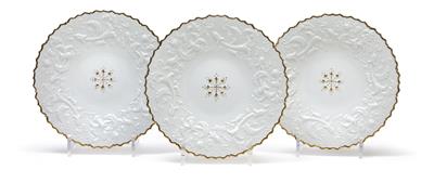 Ornamental dessert plates, - Sklo a Porcelán