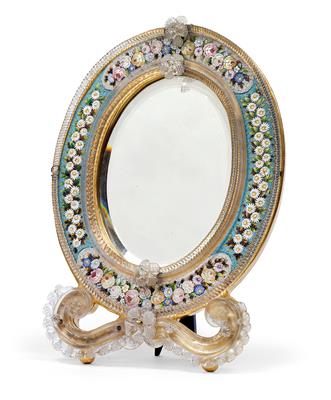 An Elegant Table Mirror, - Sklo a Porcelán