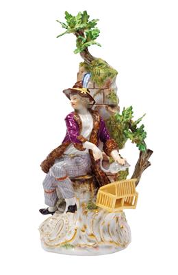 The Pied Piper with a Rat in His Hands and a Cage, - Glass and Porcelain