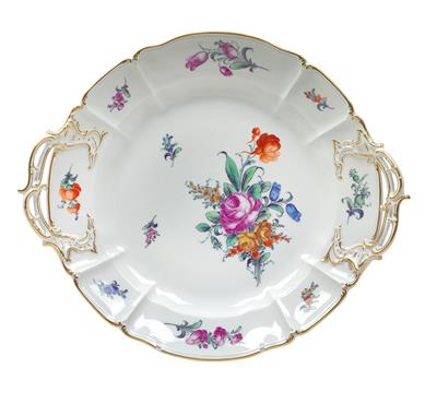 A Serving Plate with Handles, - Sklo a Porcelán