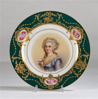 Porträt-Teller "Elisabeth", - Glass and Porcelain