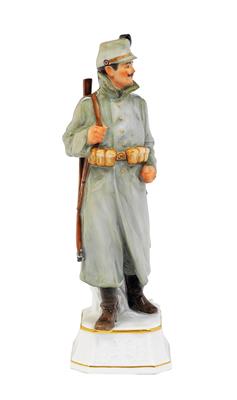 Soldat-Jäger auf Posten, - Glass and Porcelain