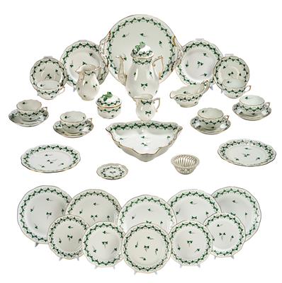 A Coffee Service with 69 Pieces and 12 Additional Pieces, - Glass and Porcelain