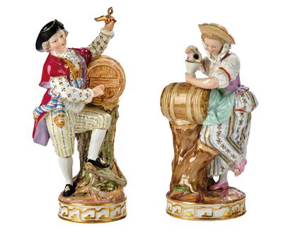 A Winemaker Couple, - Glass and Porcelain