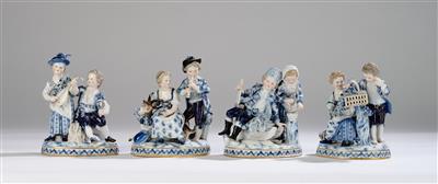 “The 4 Seasons” - Allegorical Representations, Meissen - Glass and Porcelain