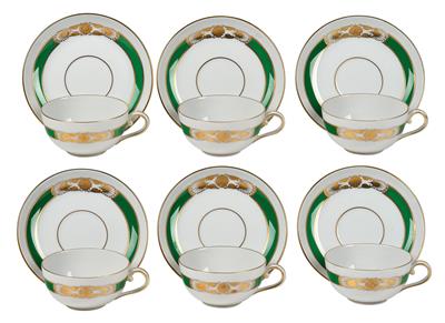 6 Moccatassen mit 6 Untertassen, Herend - Glas und Porzellan