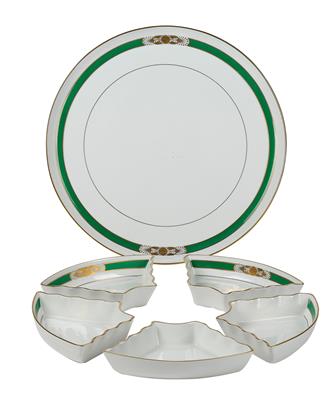 An Hors d’Oeuvre Tray, Herend - Glass and Porcelain