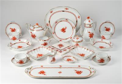 A Coffee and Tea Service, Herend - Sklo a porcelán