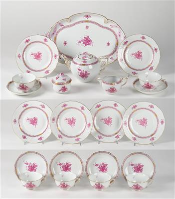 A Tea Service, Herend - Sklo a porcelán