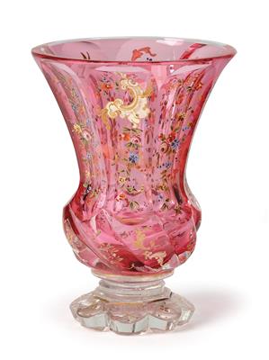 A Vase, Bohemia c. 1860 - Glass and Porcelain