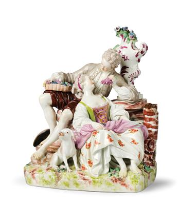 A Winemaker Group as “Autumn”, Vienna, Imperial Manufactory, - Sklo a porcelán