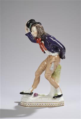 Johann Nestroy als Schneider Zwirn in "Lumpazivagabundus", Wien, - Glass and Porcelain Christmas Auction